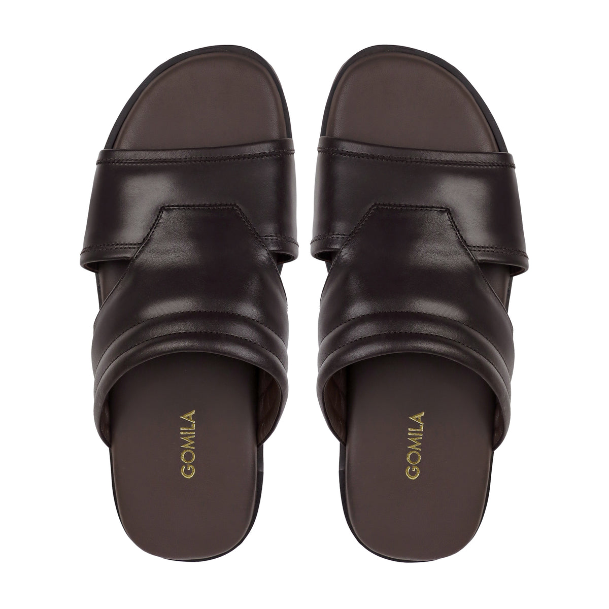 Hayes - Men's Brown Calf Leather Slipper