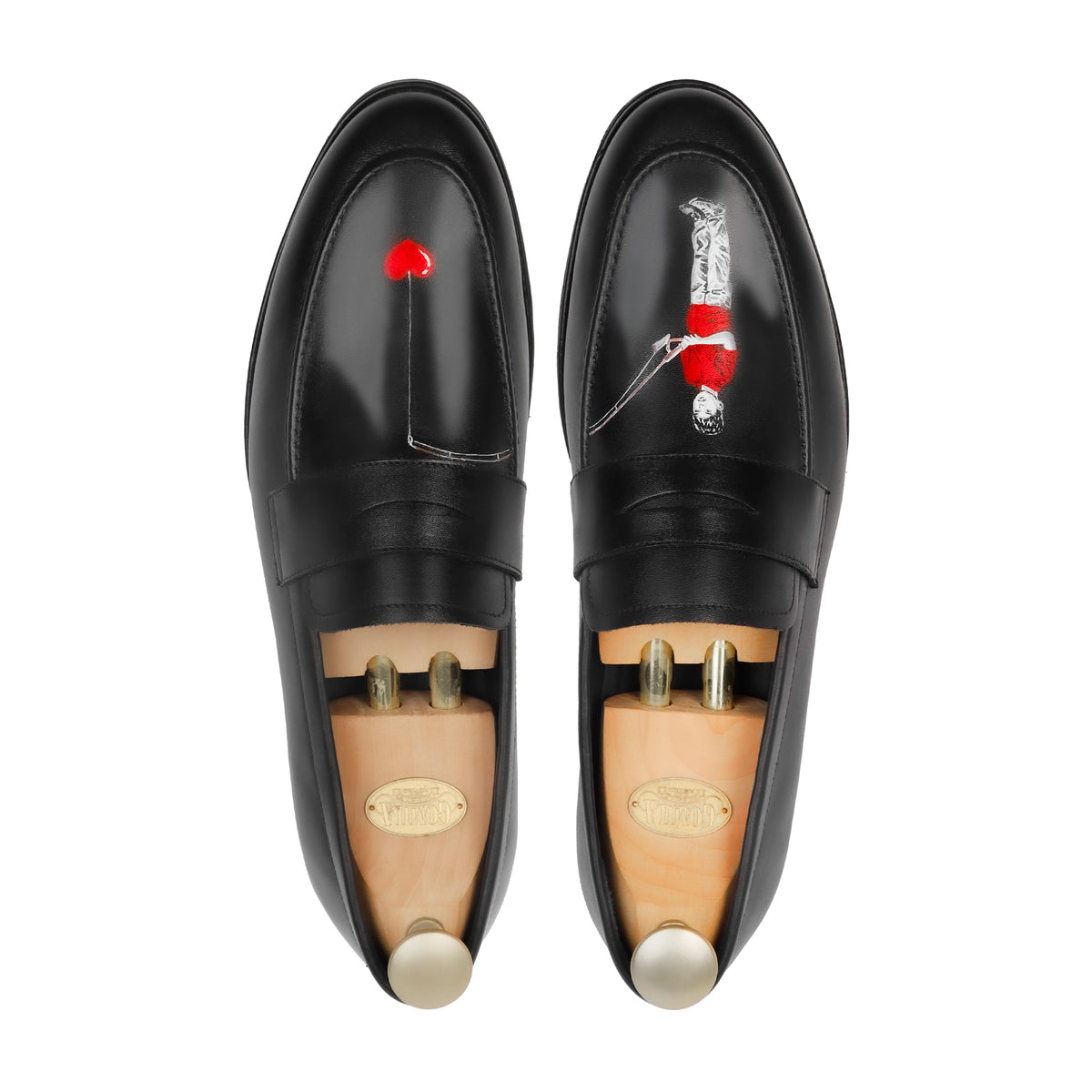 Zelvik - Men's Black Hand Painted Loafer
