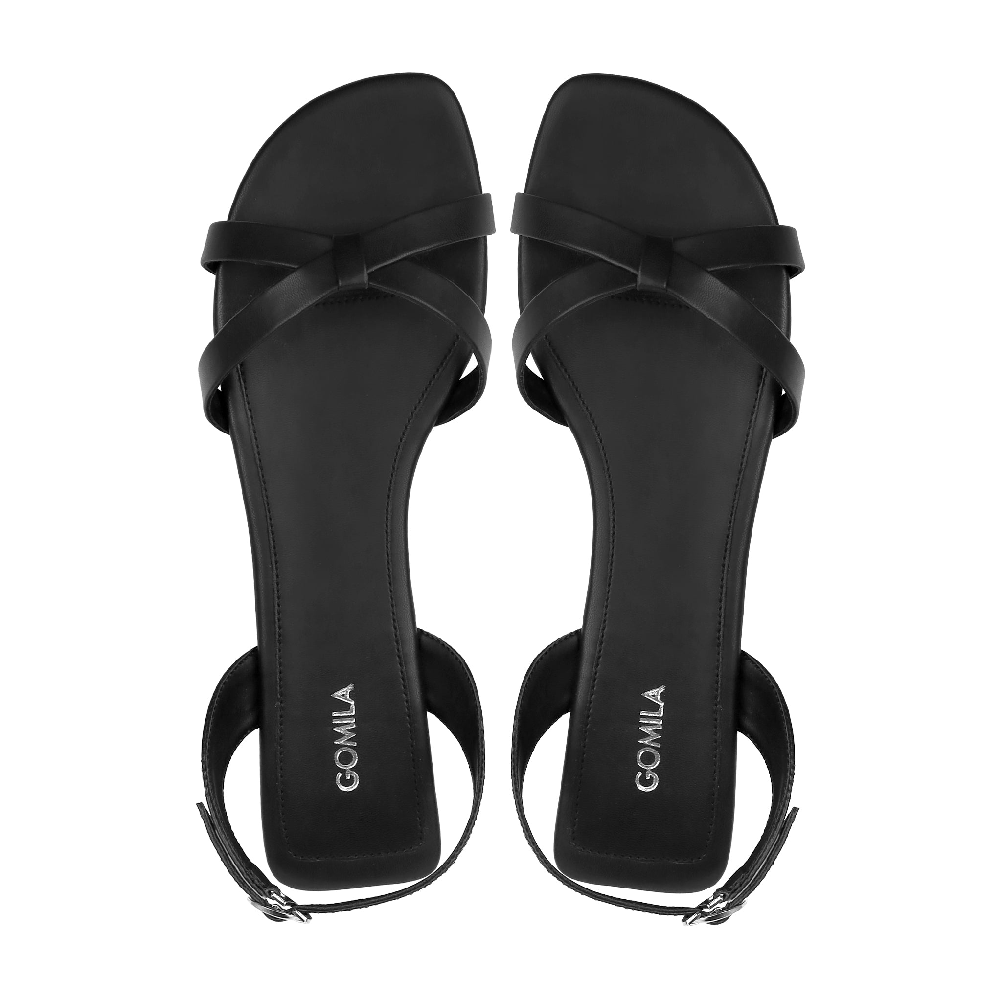 Aime - Women's Black Strapped Sandal