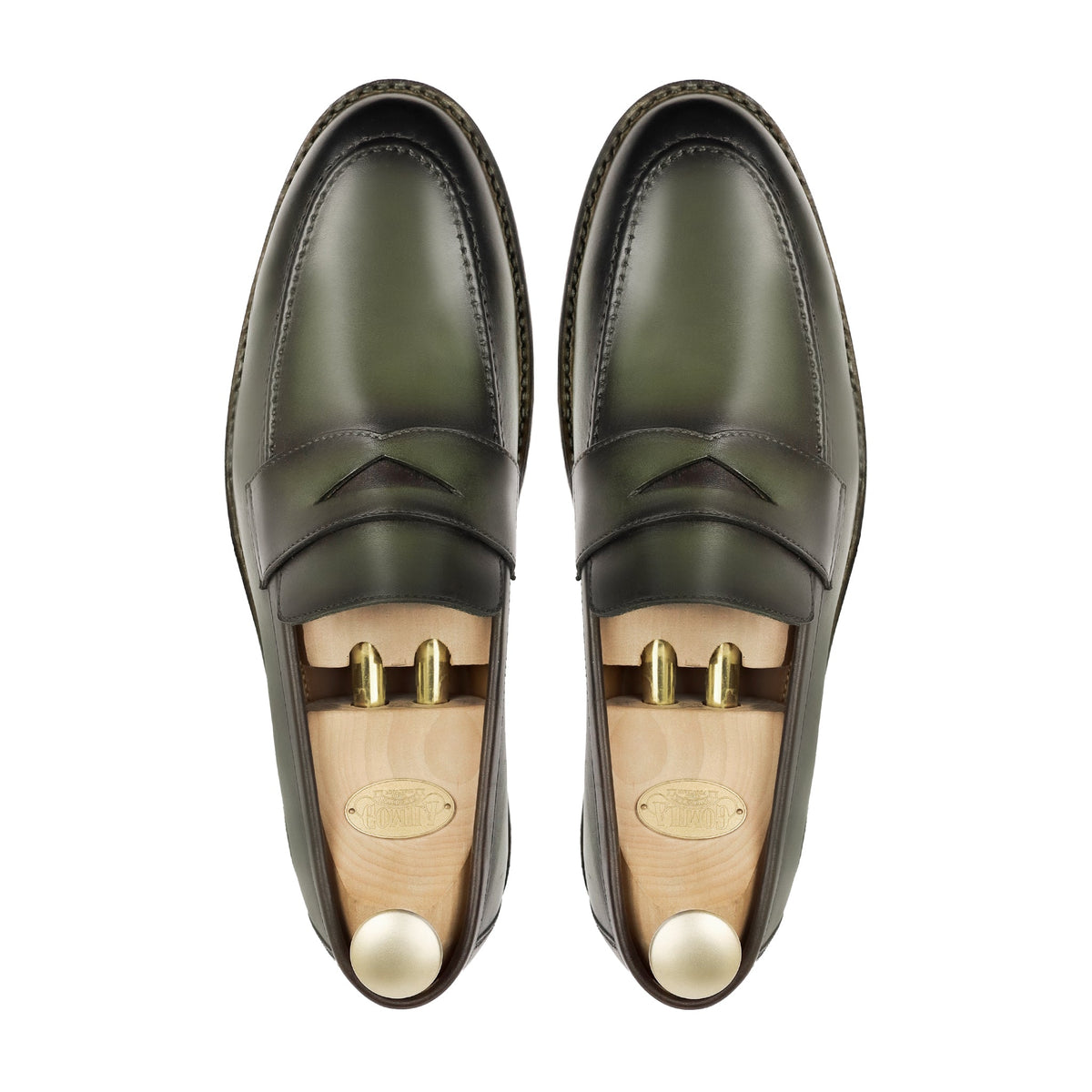 Bolt - Men's Burnished Olive Green Calf Leather Loafer - Goodyear Welted