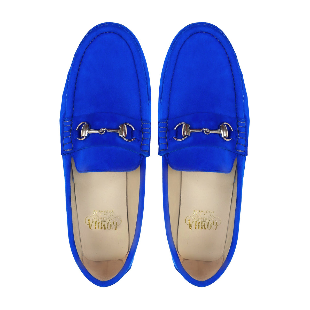 Lyla - Ladies Blue Suede Loafer
