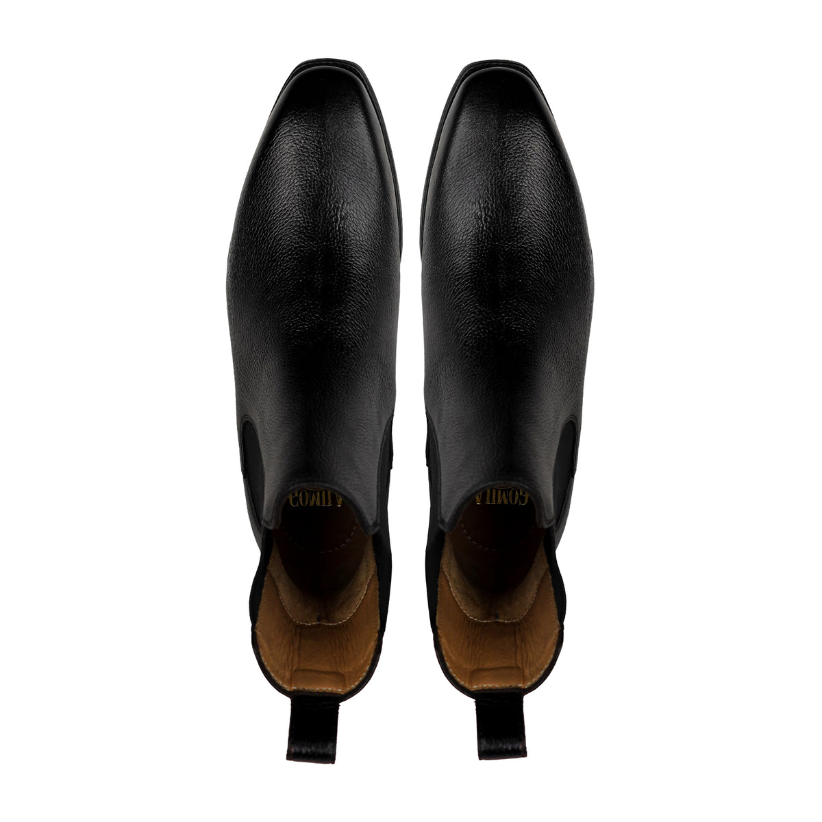 Titan - Men's Black Pebble Grain Leather Chelsea Boot