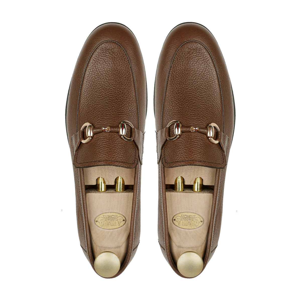 Bennett - Men's Brown Pebble Grain Leather Loafer