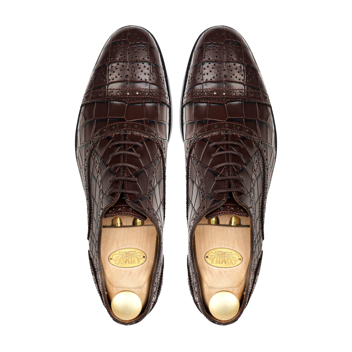 Diesty - Men's Dark Brown Calf Leather Oxford Shoe