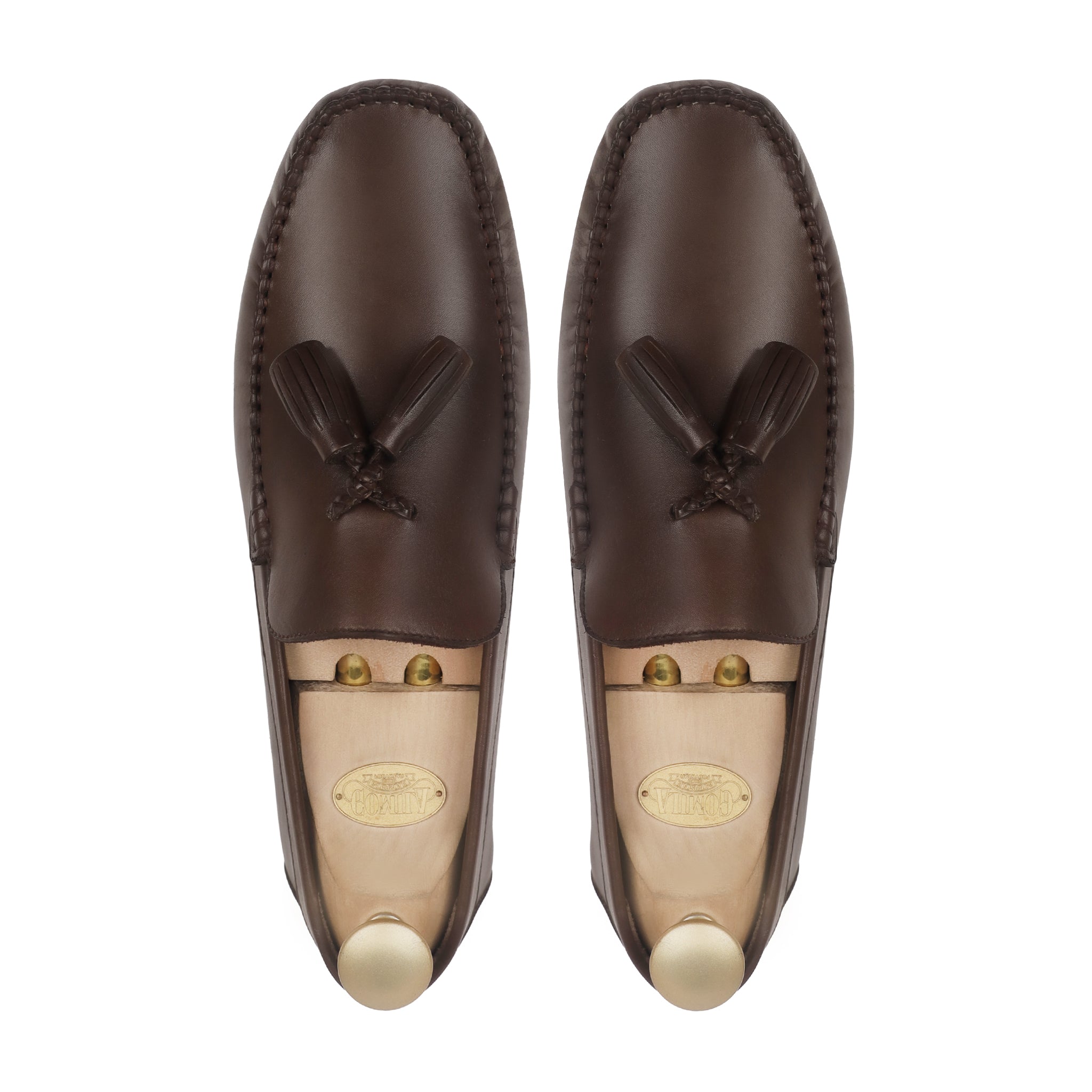 Kelro - Men's Dark Brown Calf Leather Driver Shoe