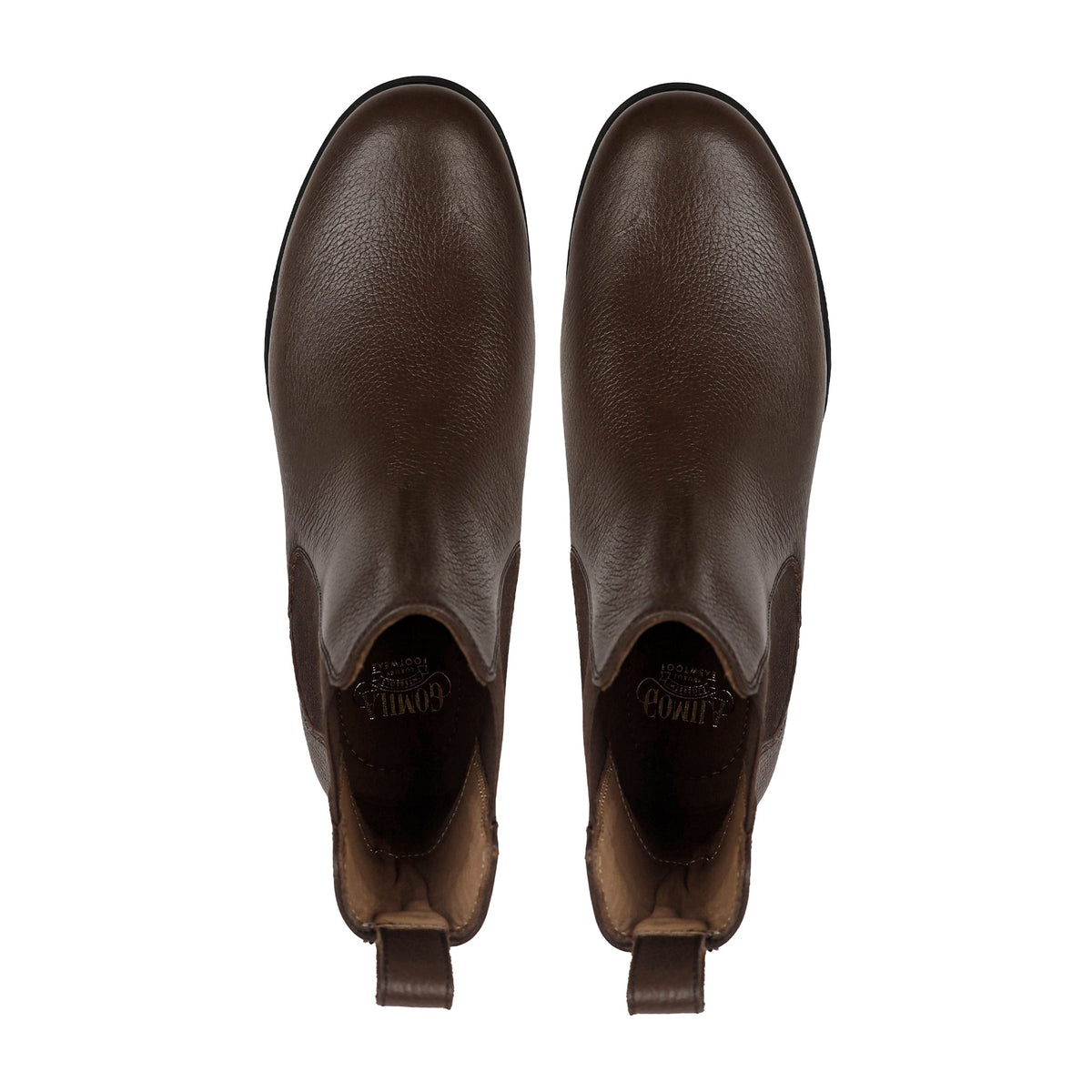 Ryze - Men's Dark Brown Pebble Grain Leather Chelsea Boot
