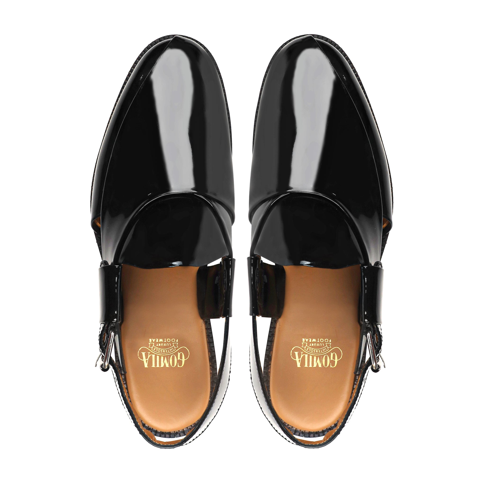 Vinton - Men's Black Patent Leather Sandal