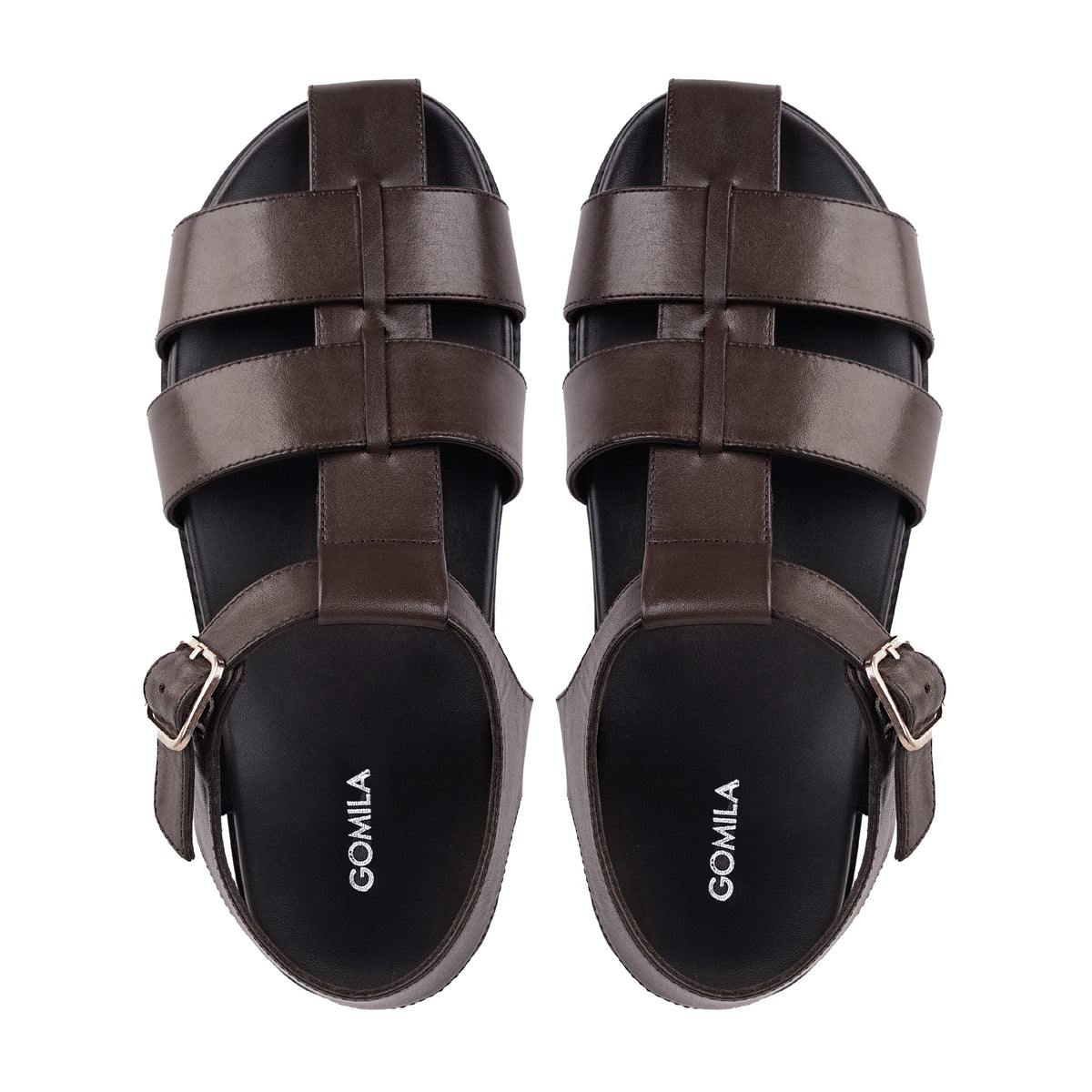 Bogor - Men's Dark Brown Calf Leather Sandal
