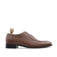 Torun - Men's Brown Pebble Grain Leather Wholecut