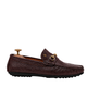 Luciano - Men's Oxblood Pebble Grain Leather Driver Shoe