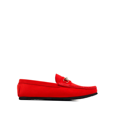 Lyla - Ladies Oxblood Suede Loafer