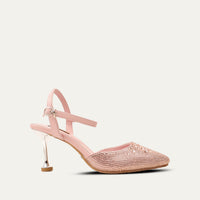 Vanessa - Women’s Peach Rhinestone 90mm Heels