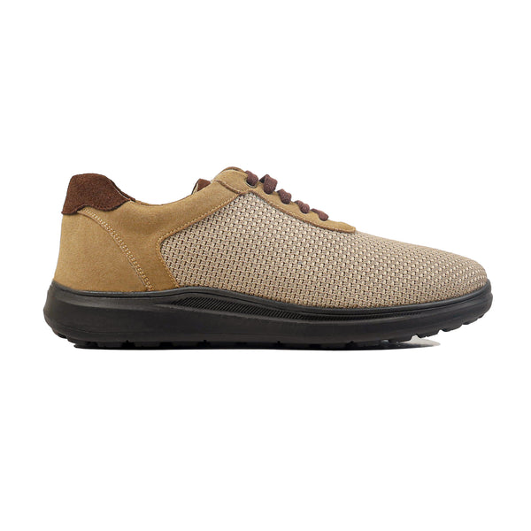 Loomark - Men's Camel and Beige Sneaker