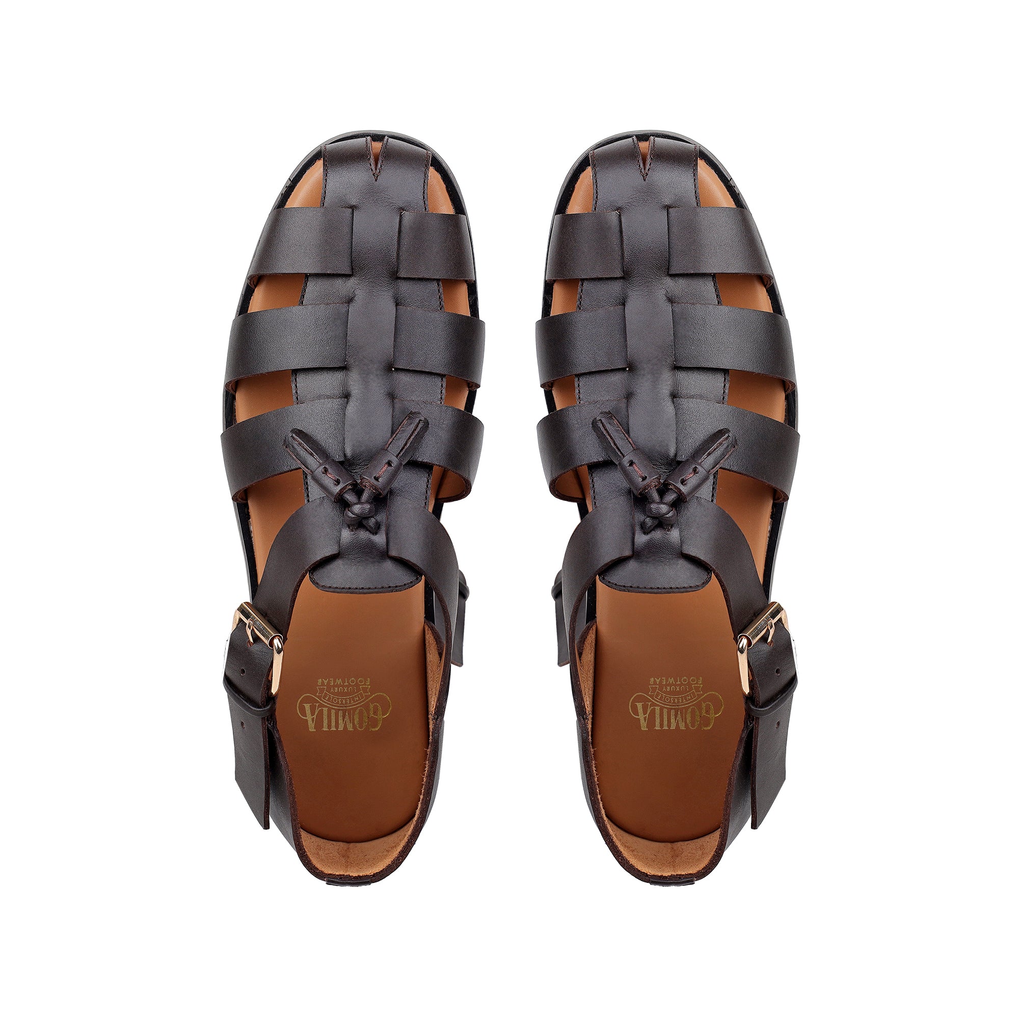Zilpah - Men's Dark Brown Calf Leather Sandal
