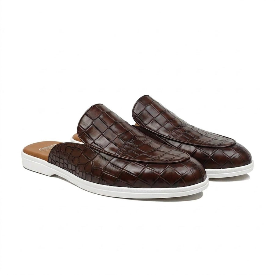 Rook - Men's Dark Brown Calf Leather Slipper