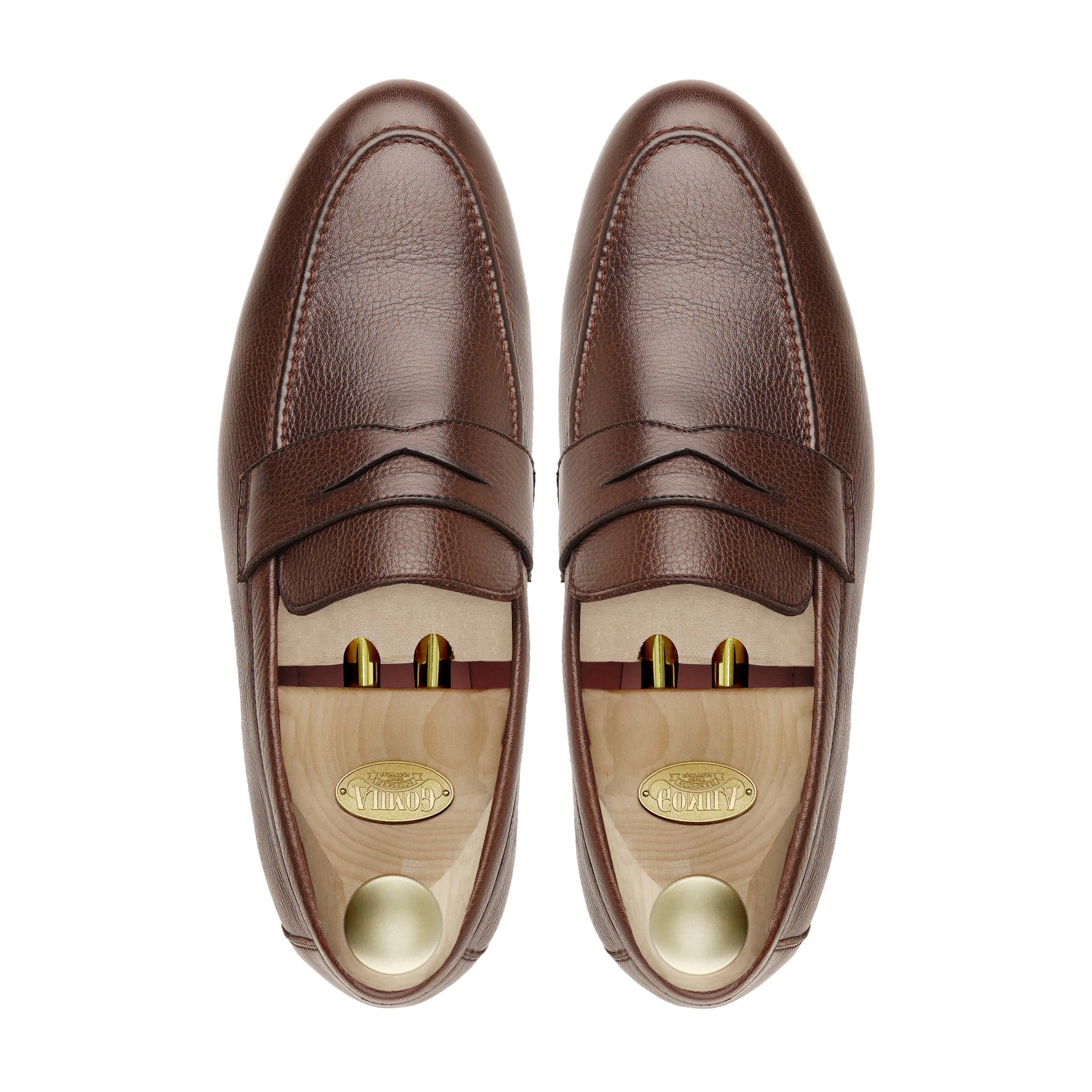 Argenta - Men's Dark Brown Pebble Grain Leather Loafer
