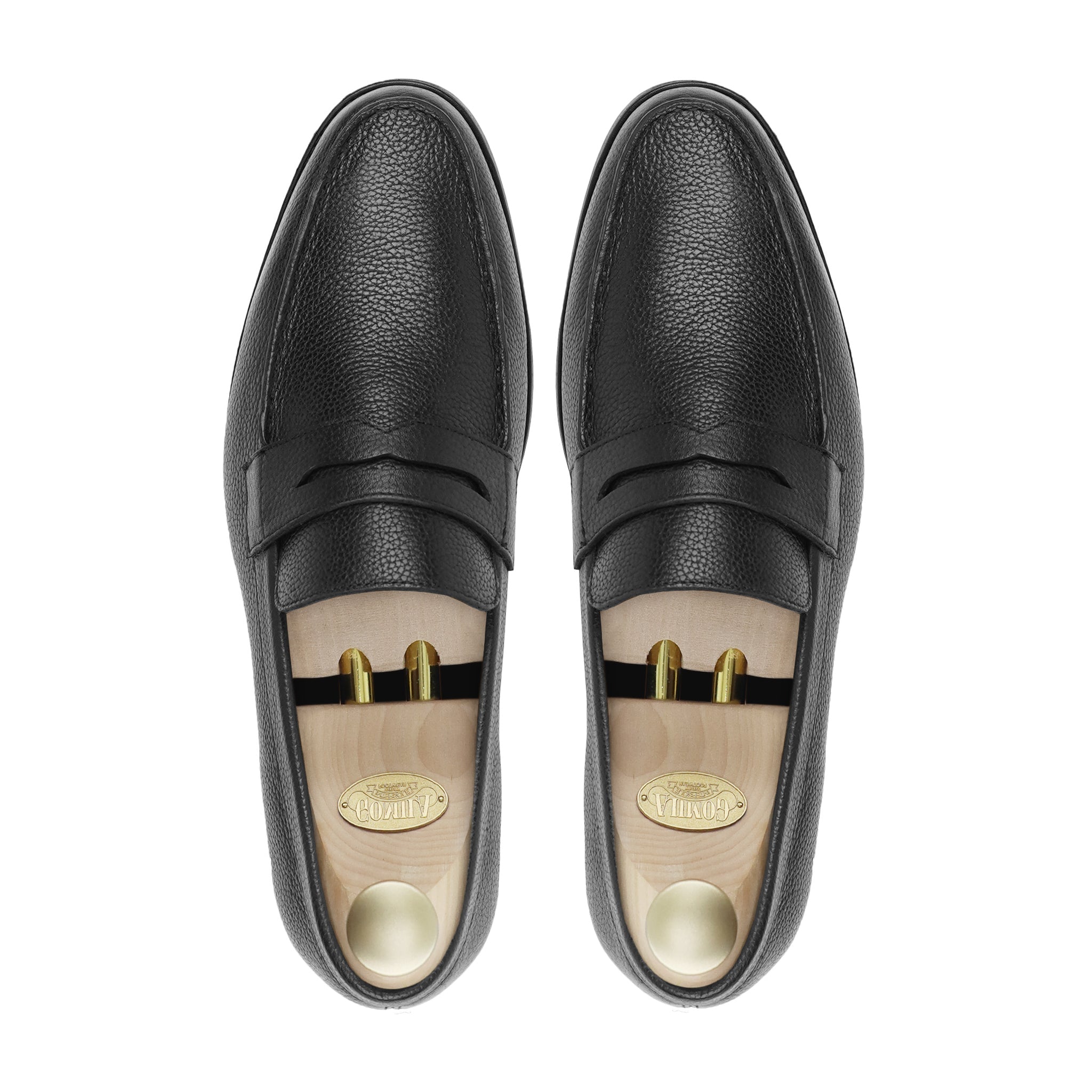 Asador - Men's Black Pebble Grain Leather Loafer