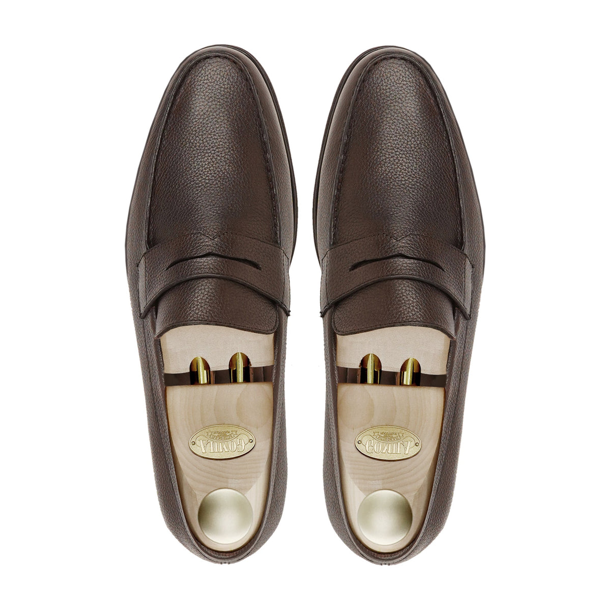 Ricardo - Men's Dark Brown Pebble Grain Leather Loafer