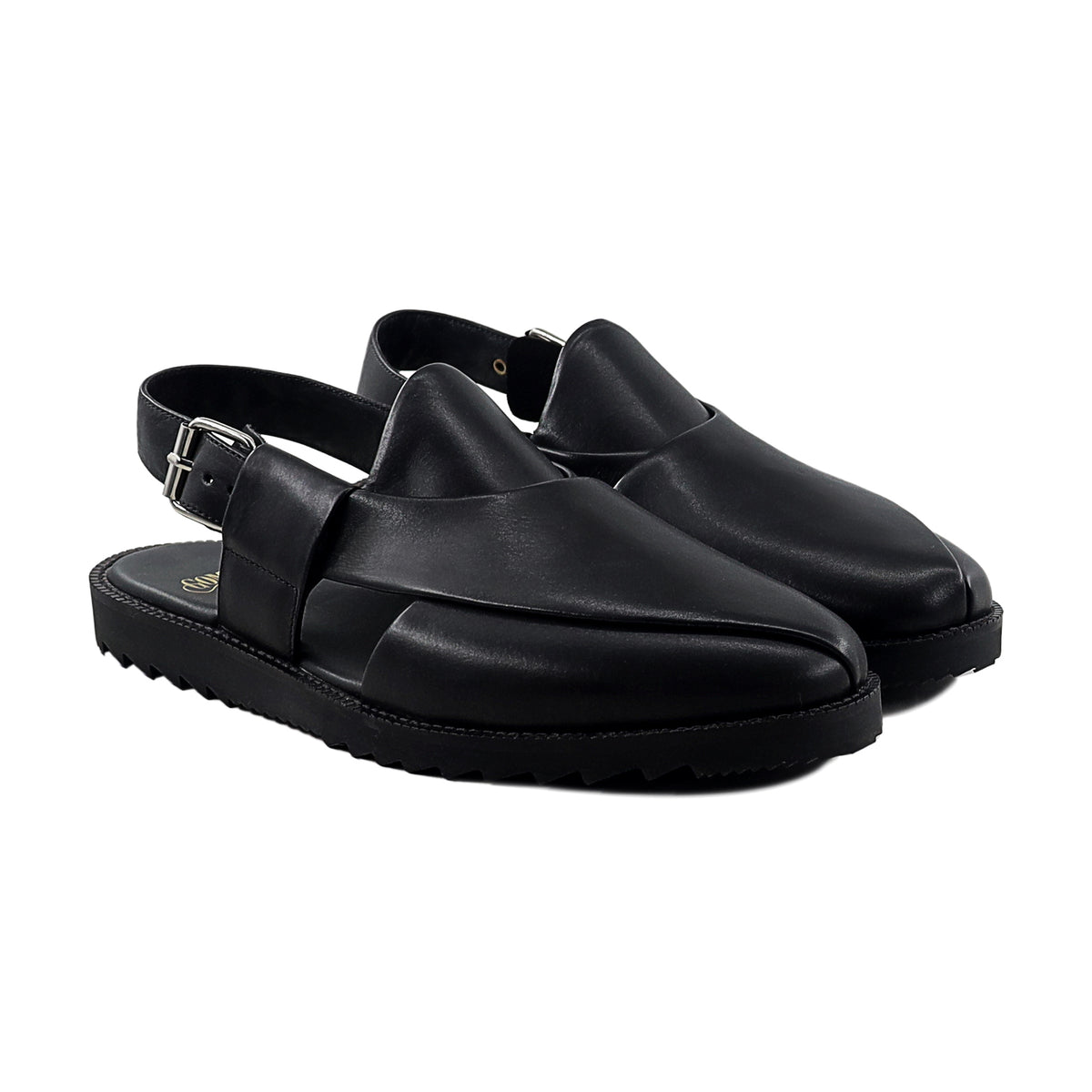 Crissy - Men's Black Calf Leather Sandal
