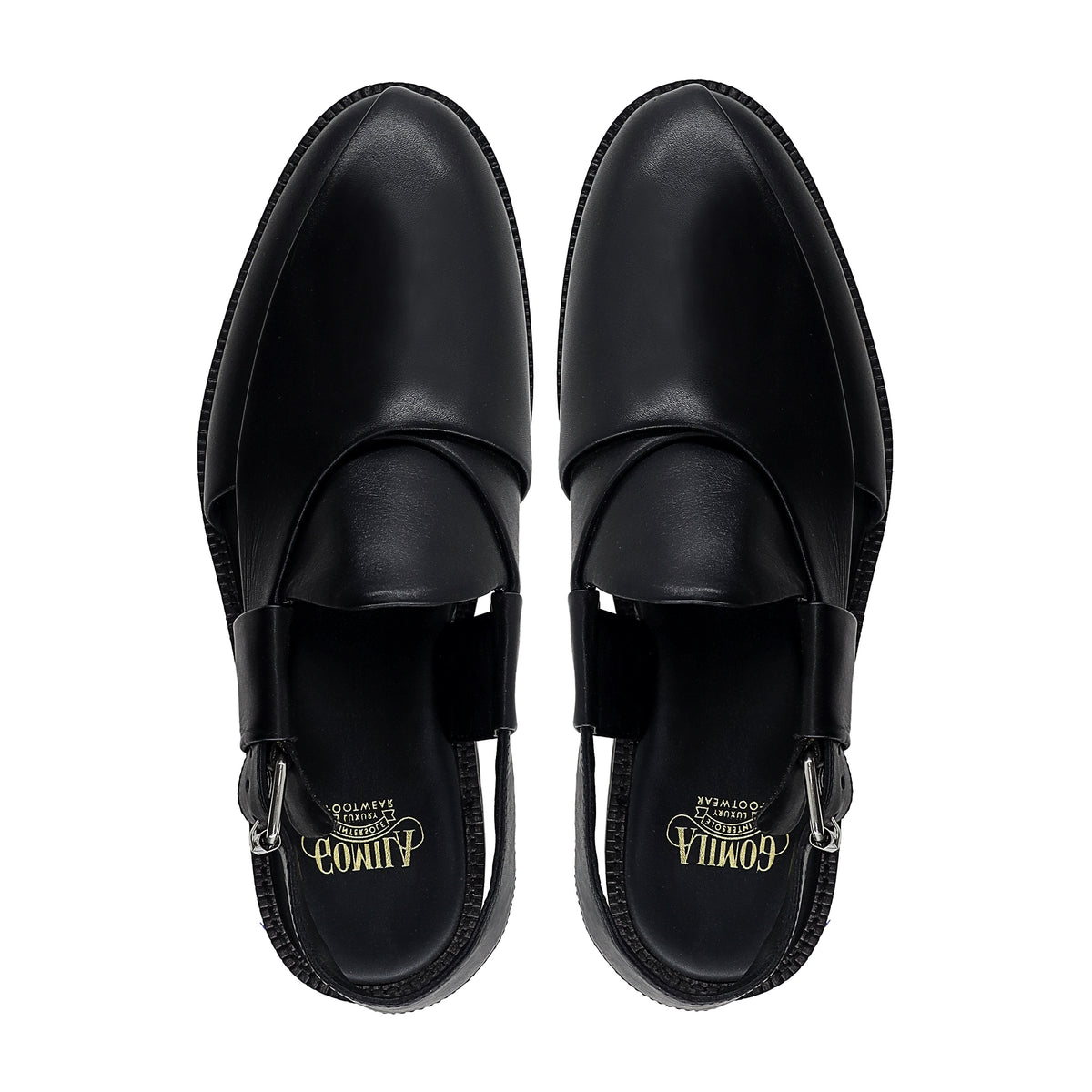 Crissy - Men's Black Calf Leather Sandal