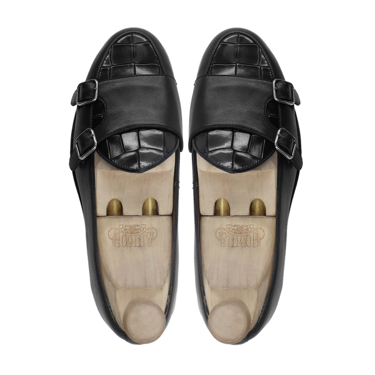 Hachi - Black Calf Leather Double Monkstrap