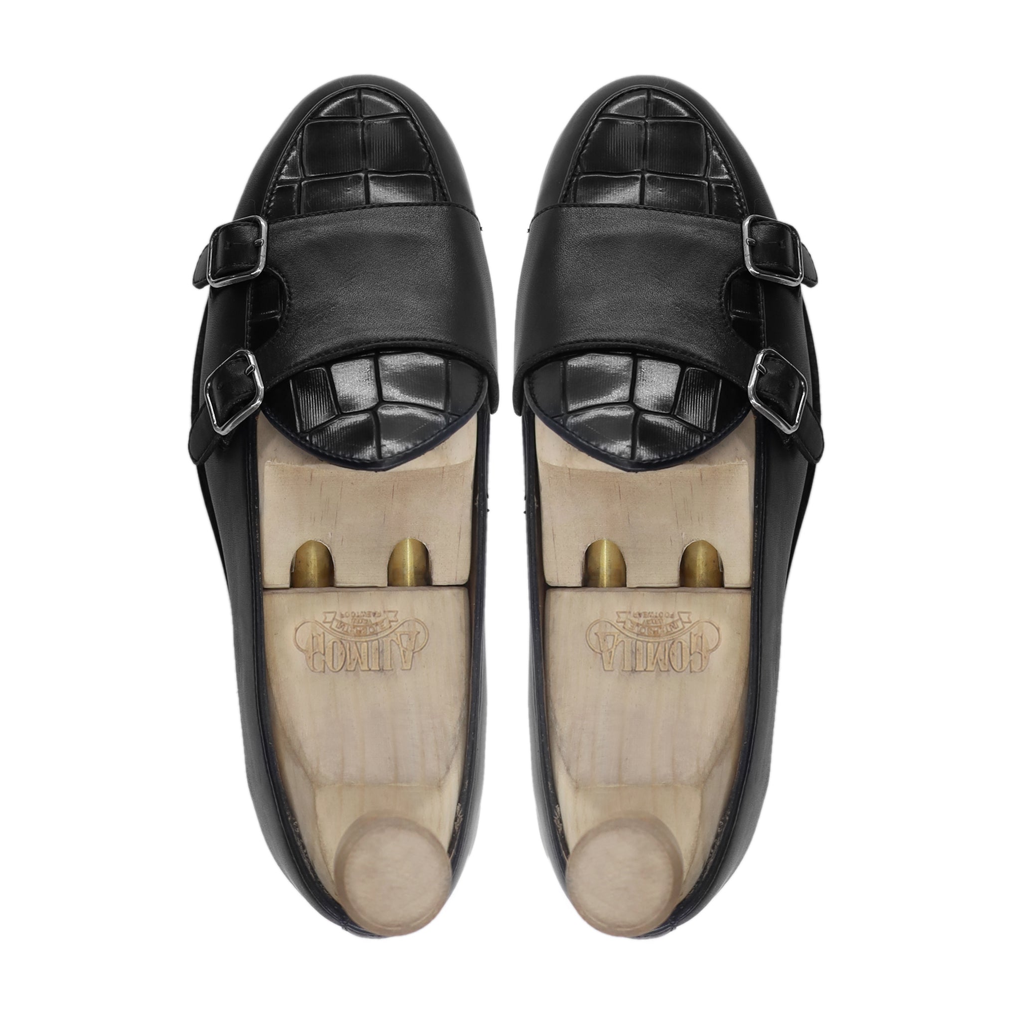 Hachi - Black Calf Leather Double Monkstrap