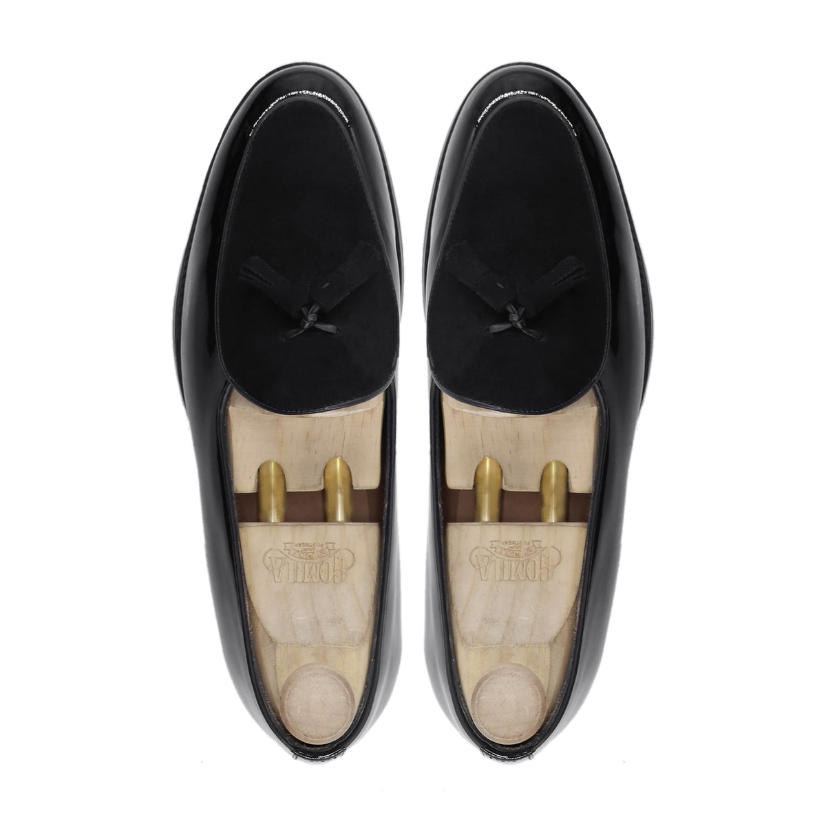 Aimory - Men's Black Box Leather High Shine Loafer