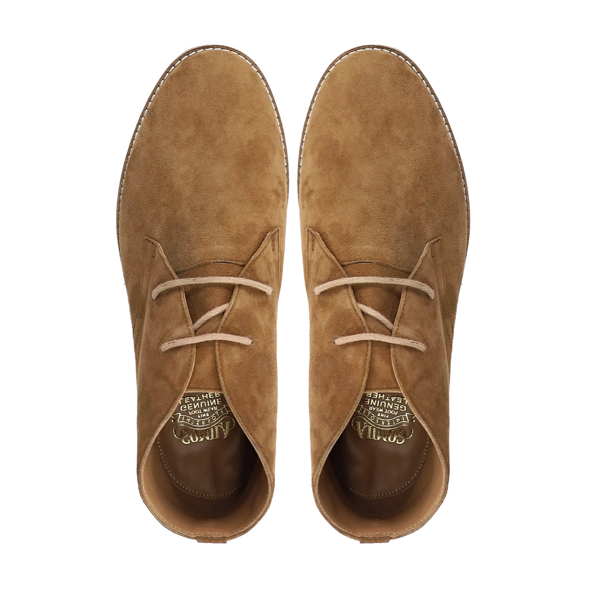 Naoya - Men's Camel Kid Suede Chukka Boot