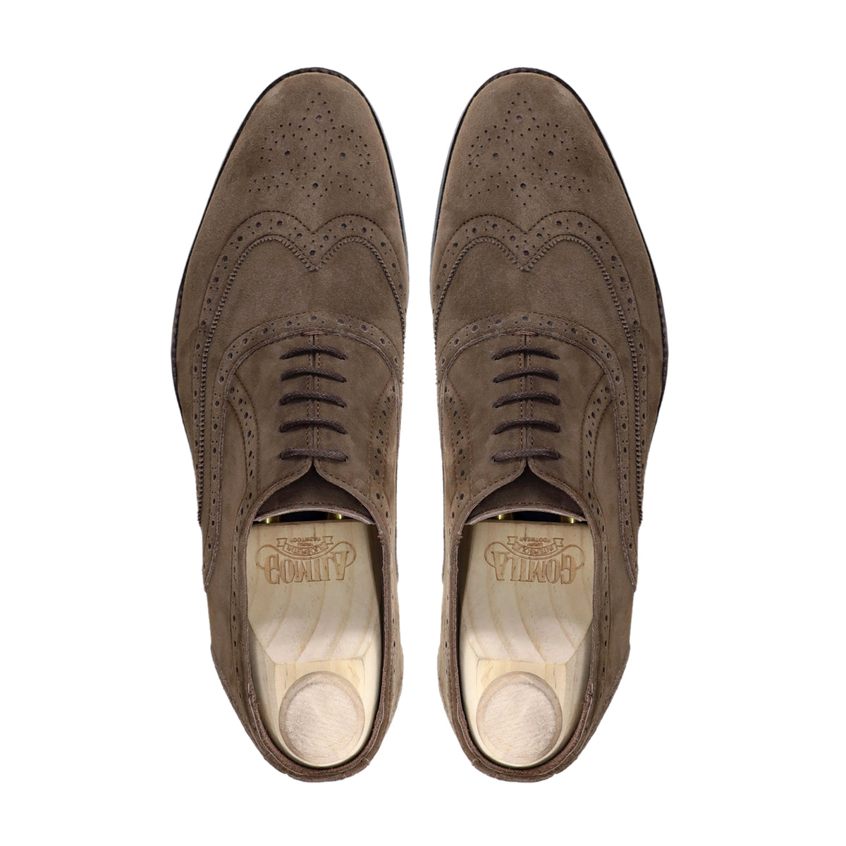 Tetsuya - Men's Light Brown Kid Suede Oxford Shoe