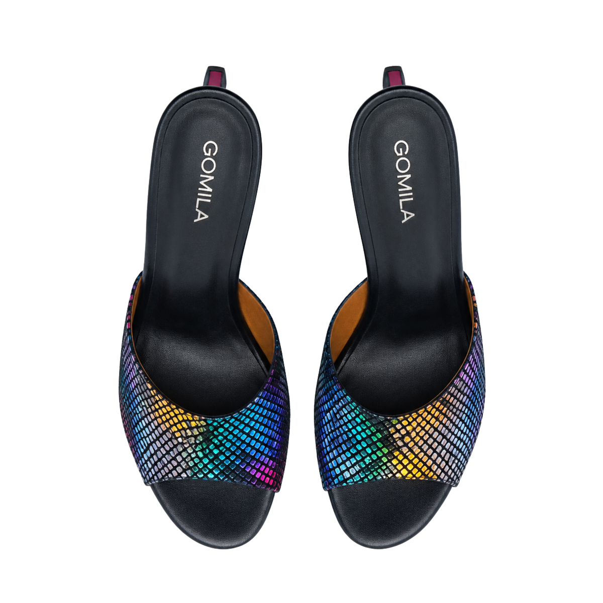 Elira - Women's Black and Rainbow 50mm Heel