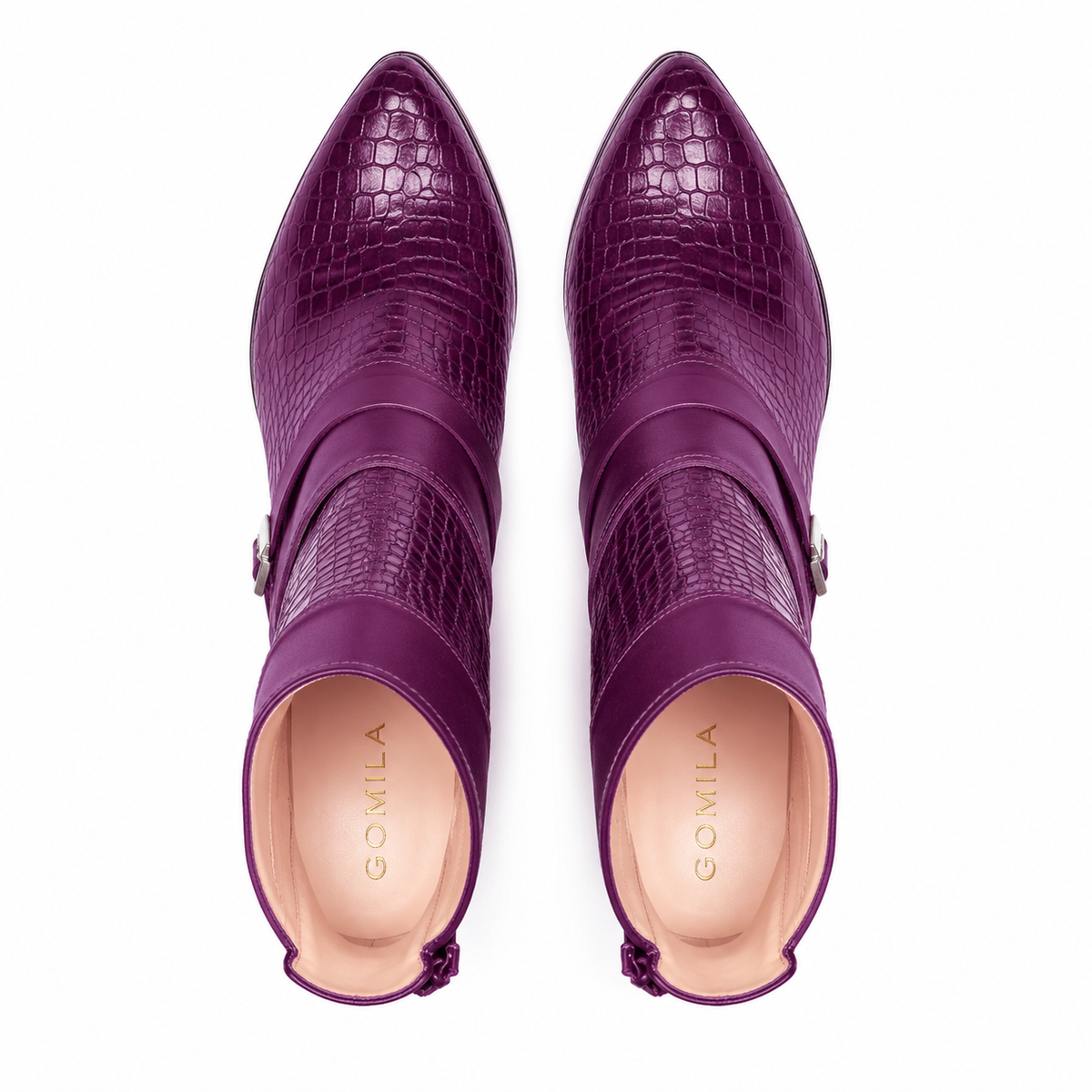 Gexo - Ladies Light Purple Calf Leather Long 90mm Boot