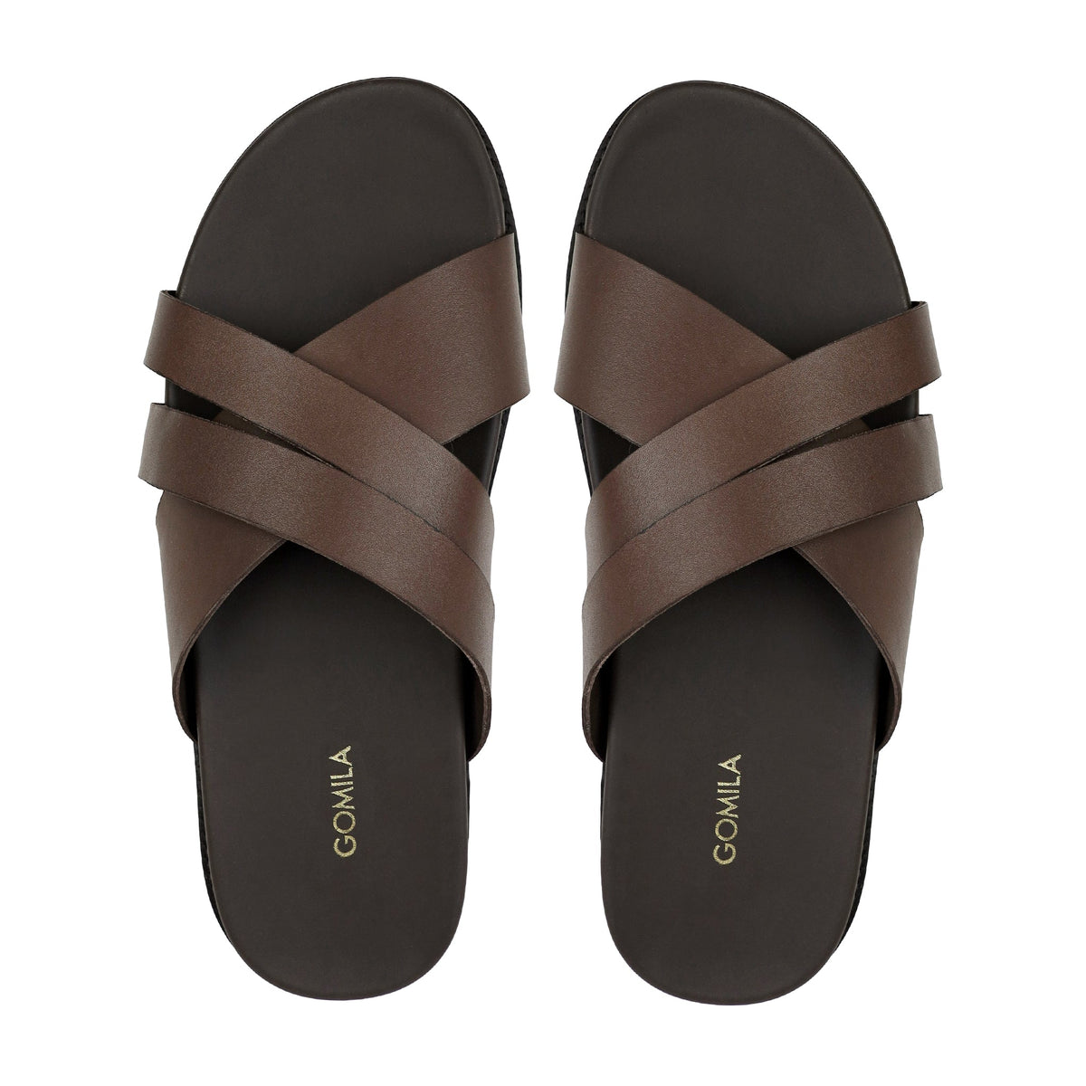 Vortex - Men's Brown Calf Leather Slipper