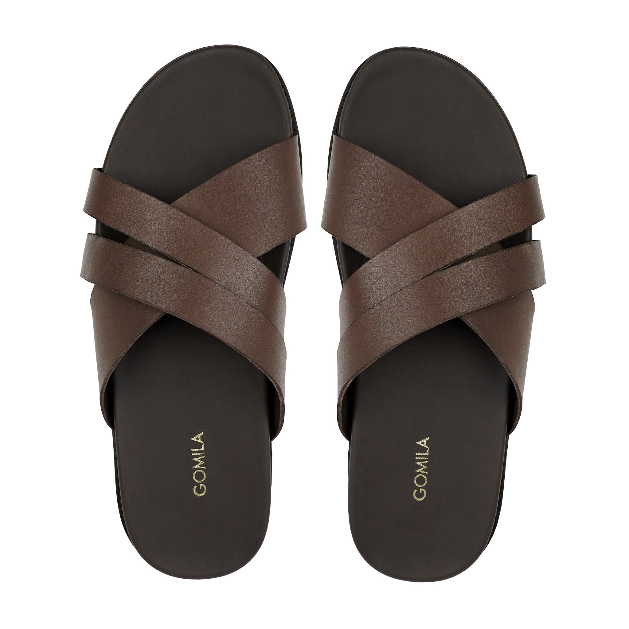 Vortex - Men's Brown Calf Leather Slipper