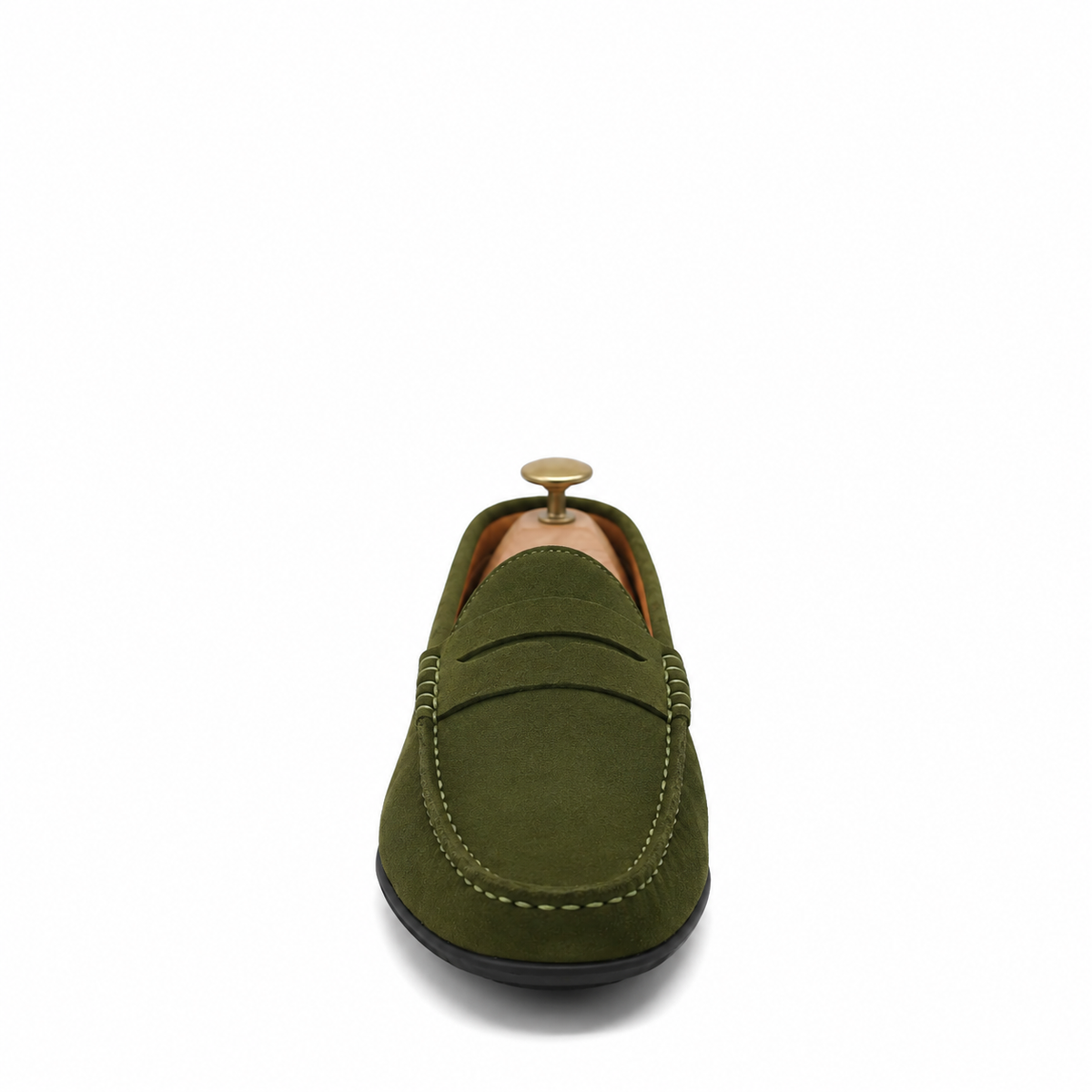 Knox - Men's Olive Green Split Suede Driver Shoe