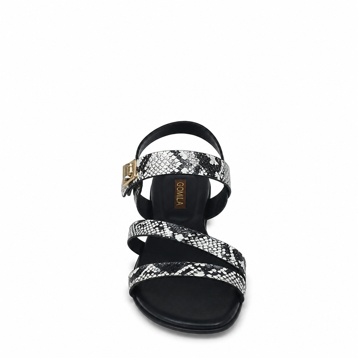 Calyx - Women's Black and Grey Strapped Sandal