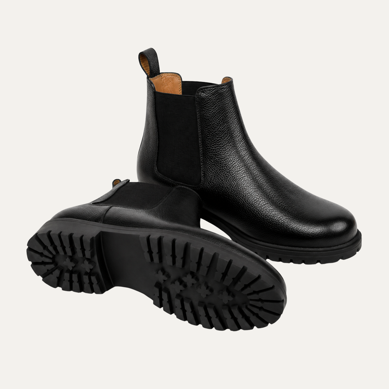 Ryze - Men's Black Pebble Grain Leather Chelsea Boot
