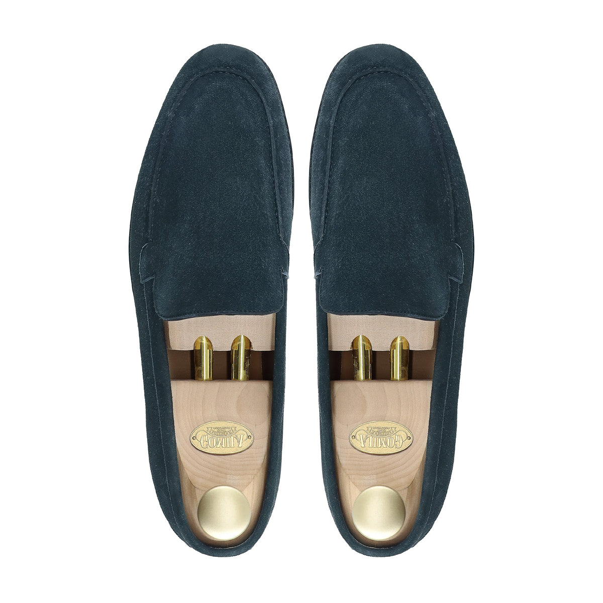 Elbert - Men's Navy Blue Kid Suede Loafer