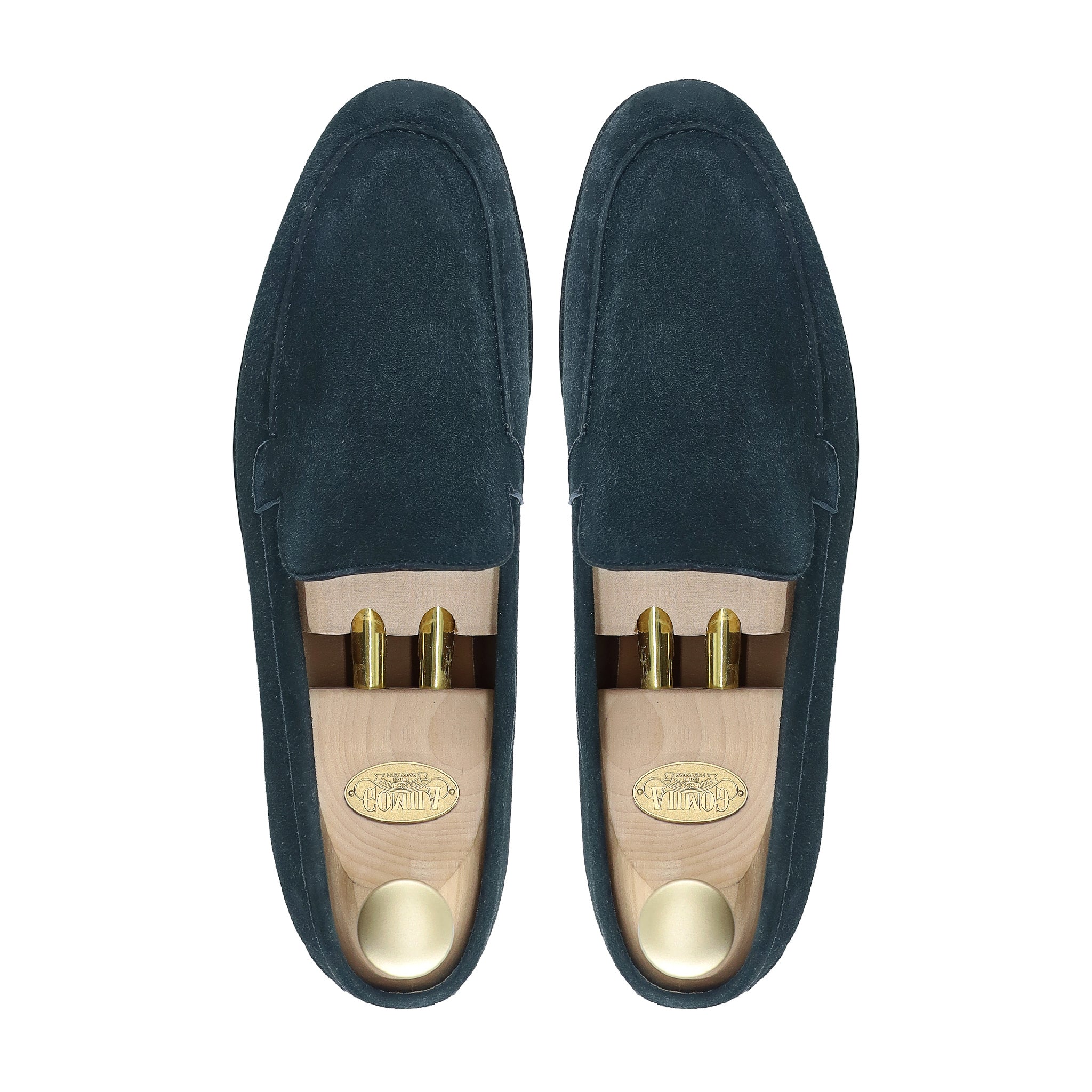 Elbert - Men's Navy Blue Kid Suede Loafer