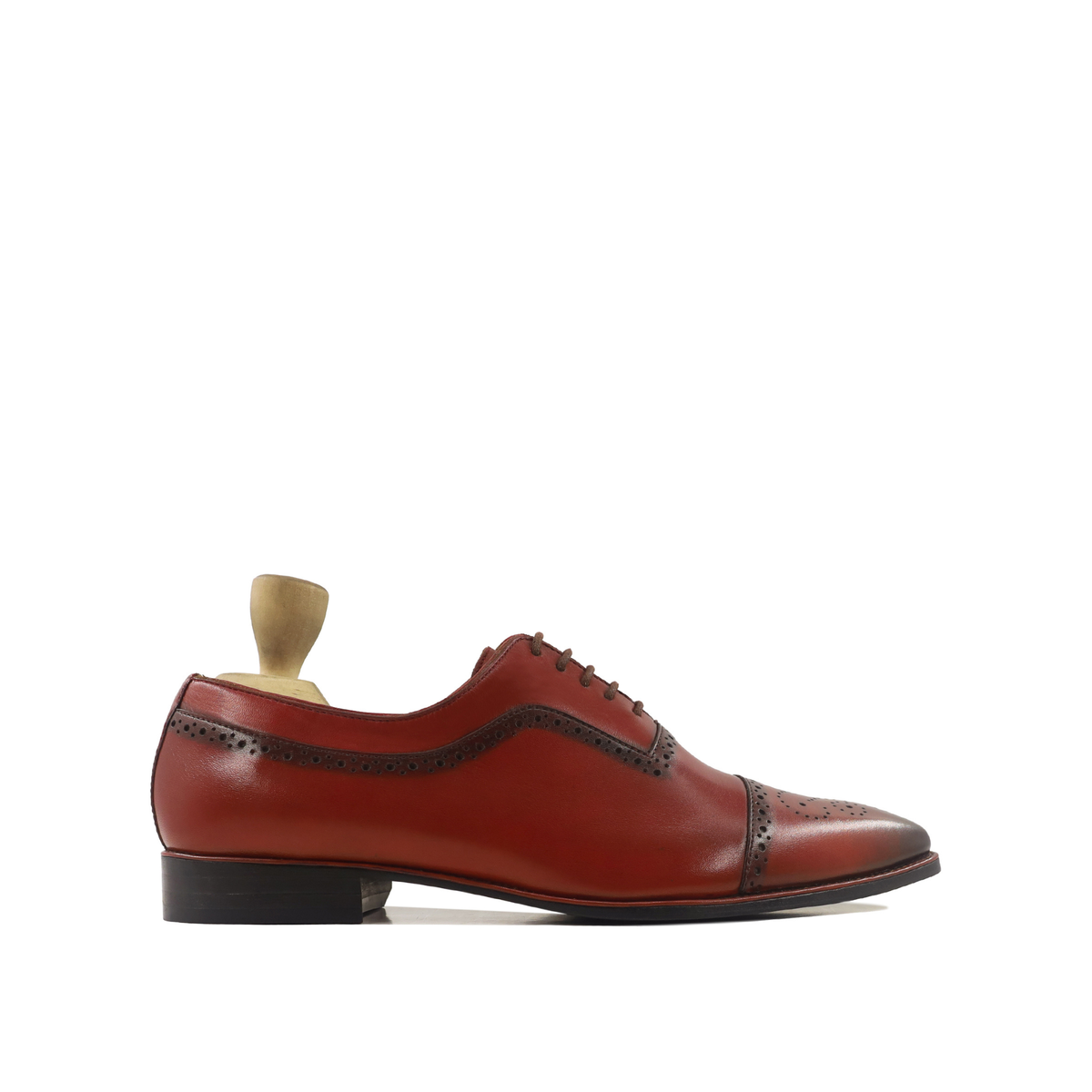 Cletus - Men's Oxblood Calf Leather Oxford Shoe