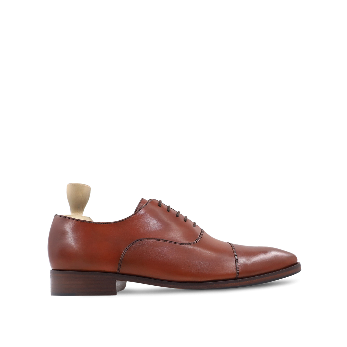 Vance - Men's Light Brown Patina Calf Leather Oxford Shoe