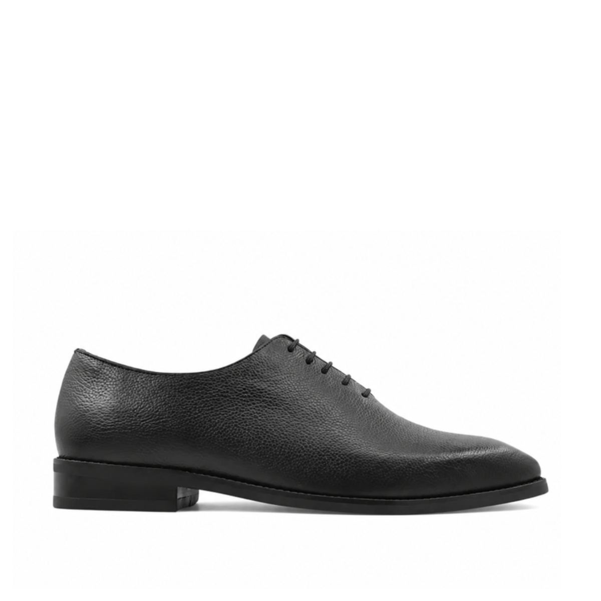 Tromso - Men's Black Pebble Grain Leather Wholecut Shoe