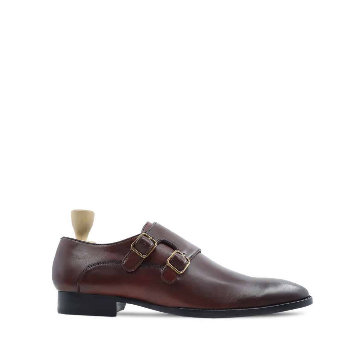 Jaworzno - Men's Oxblood Patina Calf Leather Double Monkstrap