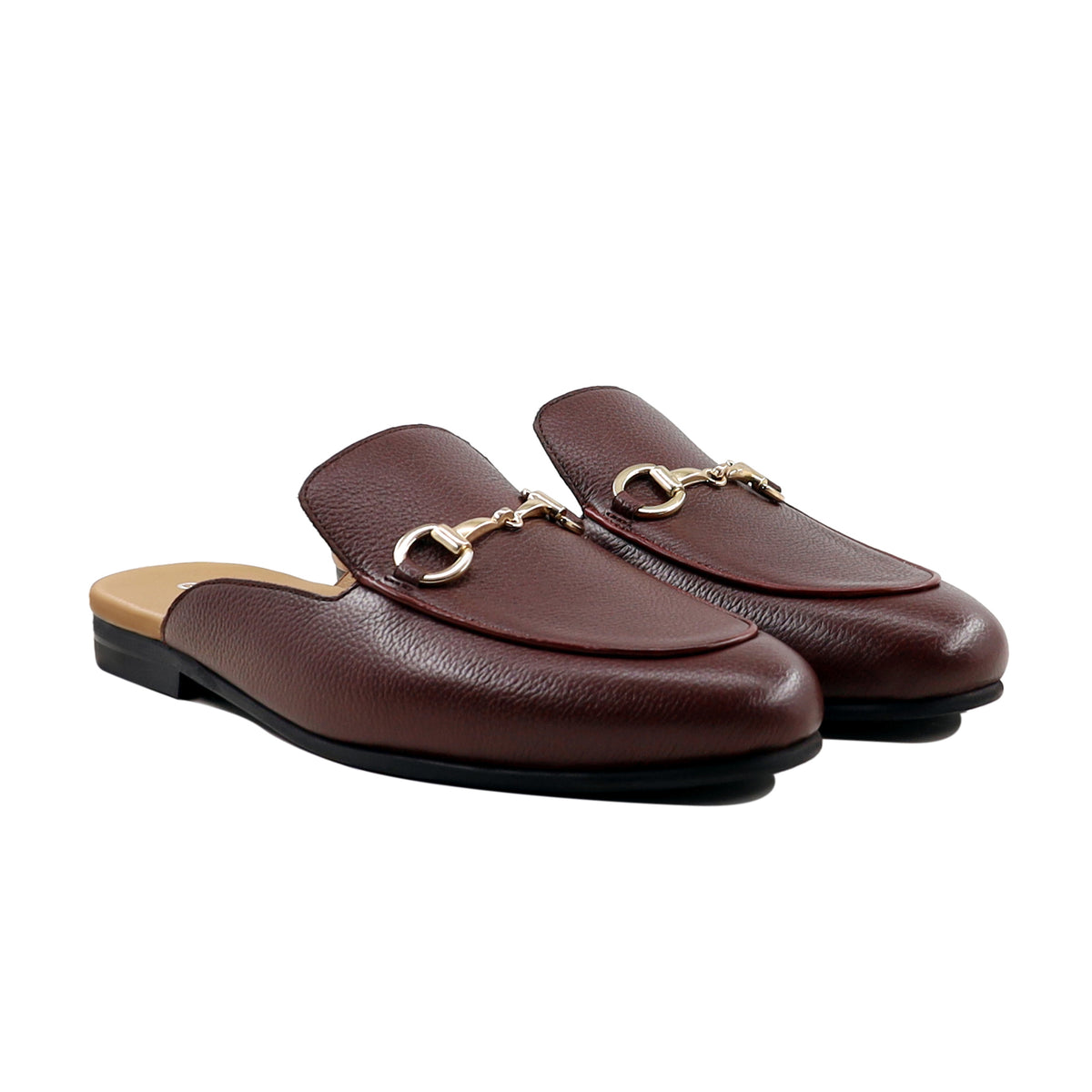 Genesis - Ladies Oxblood Pebble Grain Leather Slipper