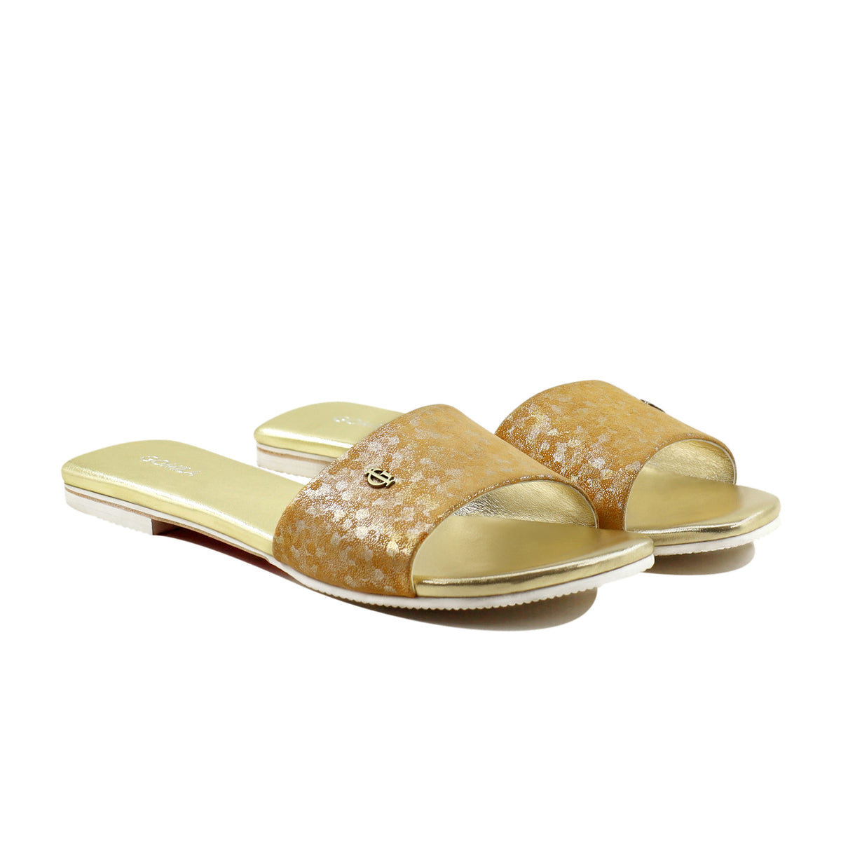 Abbie - Women's Orange and Golden Slipper