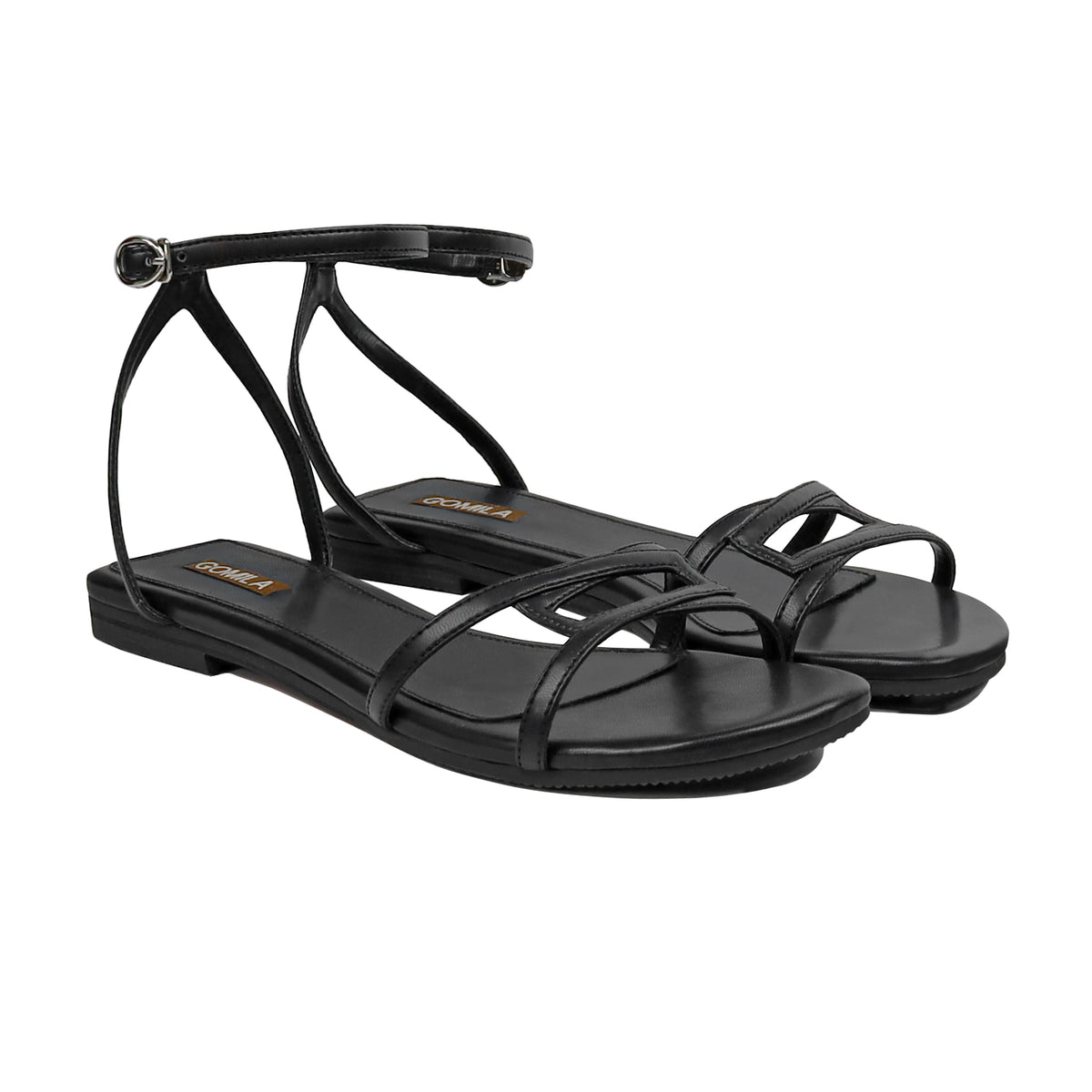 Aloura - Women's Black Strapped Sandal