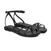 Aloura - Women's Black Strapped Sandal