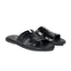 Cameron - Men's Black Calf Leather Slipper