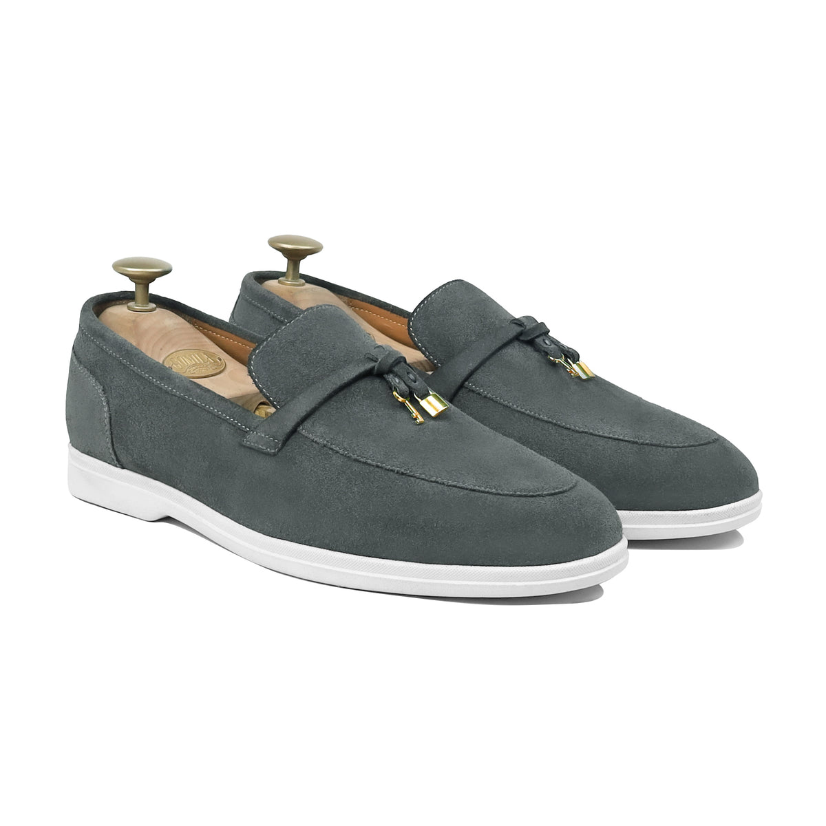 Aura - Men's Charcoal Grey Suede Loafer