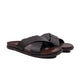 Elvo - Men's Dark Brown Pebble Grain Leather Slipper