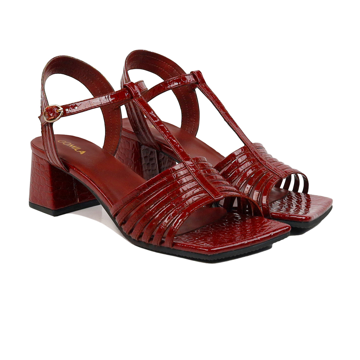 Gracewalk - Women's Oxblood Strapped 50mm Heel
